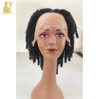 Naturalne czarne peruki Machine Remy